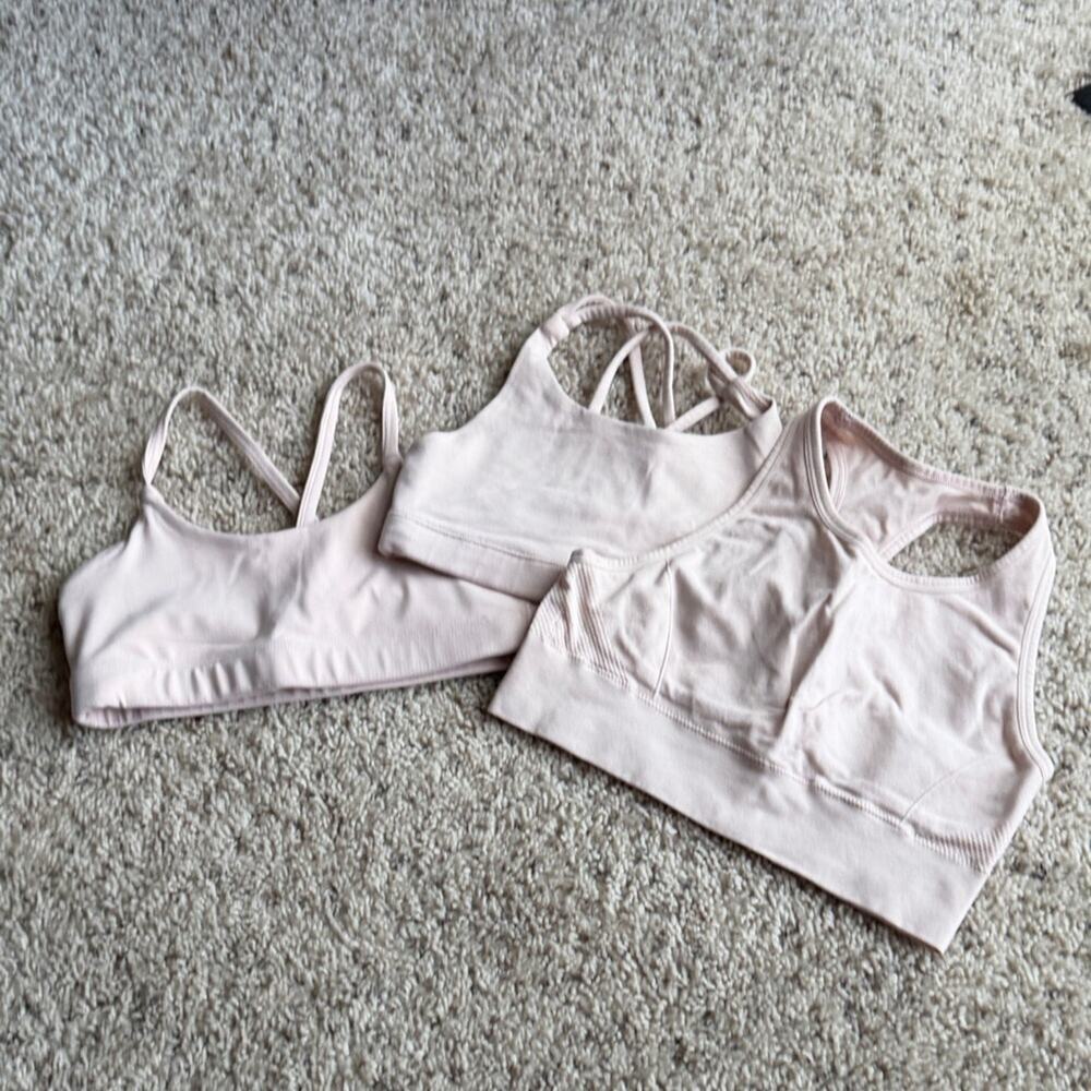 ATHLETA & DSG Pink Sports Bra Set Size M